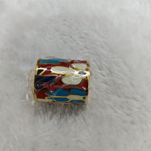 浅唱蝶舞钛钢指环丝巾扣环披肩扣衣大方巾打结扣围巾饰品珐琅彩