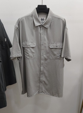 190码GOLDEN BEAR专柜正品男式短袖衬衫灰色衬衣B8FA42270241