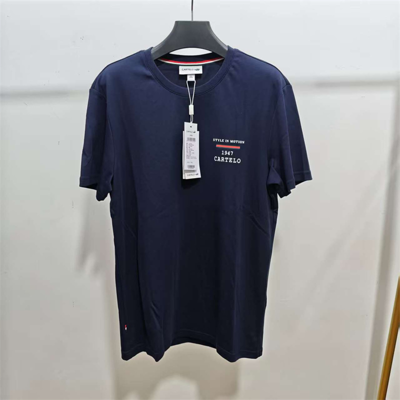 170码春夏男士商务休闲字母潮水柔棉纯棉舒适短袖T恤C2F726085