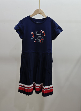 140码Golden Bear黄金熊女童夏款连衣裙BCVB226A0031吊牌价480