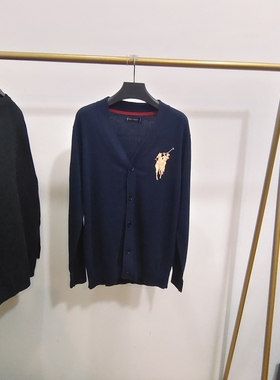 180码POL0SPORT男式针织衫polo大马标经典针织衫开衫AD1P31230051