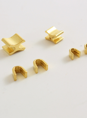 H65铜材料 拉链上下止 码装拉链头尾止 堵头封尾 3号5号 金色档码