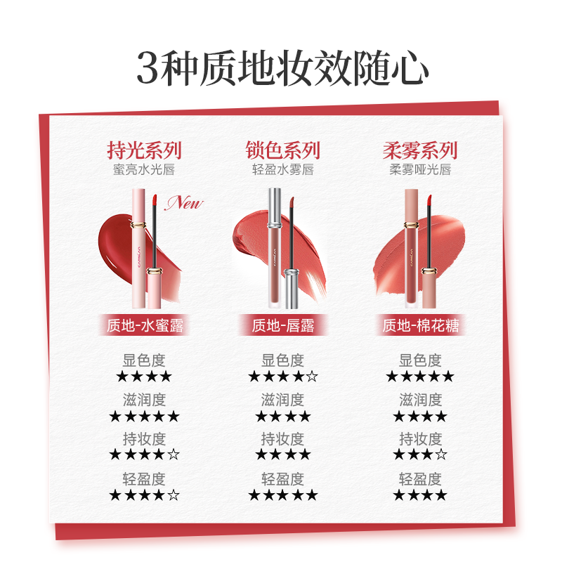 卡姿兰口红唇釉显白不易掉色沾杯