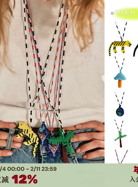 pajarapinta蘑菇豹子手工项链