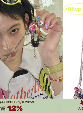 多元素台球骰子水晶长款项链