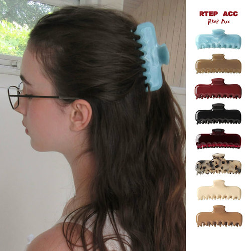 jennie同款法式复古红色醋酸抓夹