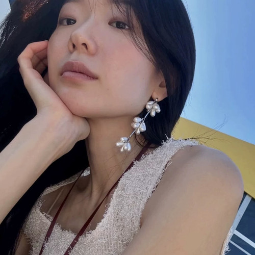 原版mondayedition珍珠吊坠耳环