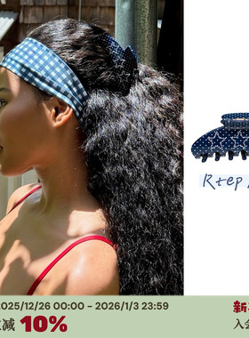 RTEP 定制emijay蓝色五角星波点抓夹醋酸星星钻石镶嵌鲨鱼夹发夹