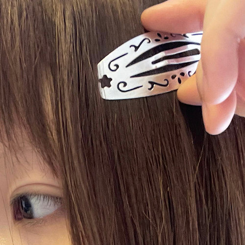 罗马宫廷感镂空花朵椭圆发夹