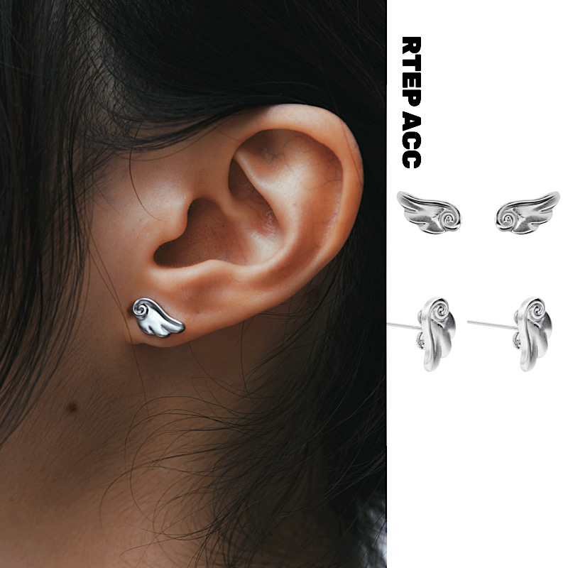 定制*SilverSings翅膀耳钉