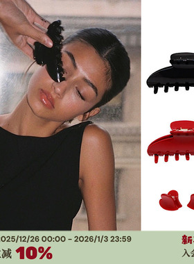 RTEP 多色 emijay定制经典复古法式黑色车厘子红色鲨鱼发夹抓夹