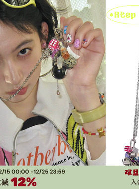 多元素台球骰子水晶长款项链