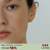 小金豆S925纯银简约小众素圈耳扣耳环经典 RTEP 法式 冷淡风耳饰女