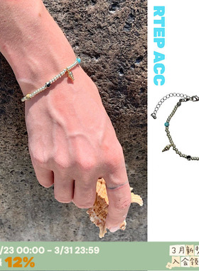 银色沙滩*天然玉石度假手链