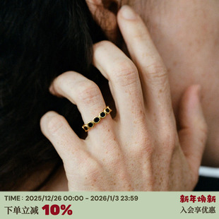 系列Solar设计师款 日月灵感ETERNIT 戒指厚镀金开口戒 ABOA RTEP