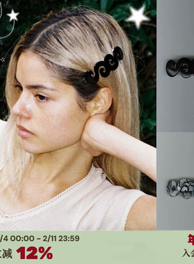 RTEP 法国小众设计*藤蔓发夹ins弹簧夹醋酸亚克力刘海夹边夹 2色