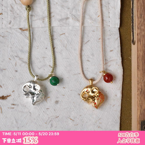 高版本*图腾小象长款项链