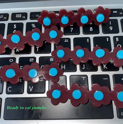 定制usite韩国小众ins紫红色发夹