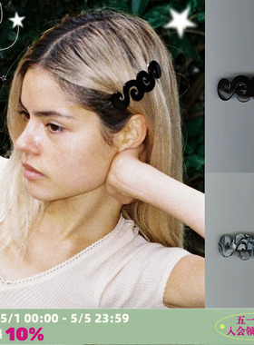 RTEP 法国小众设计*藤蔓发夹ins弹簧夹醋酸亚克力刘海夹边夹 2色