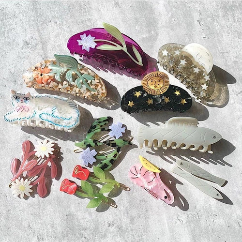 花朵太阳柠檬虾猫咪醋酸抓夹