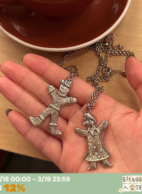 重工哑金色~小朋友钻石镶嵌项链