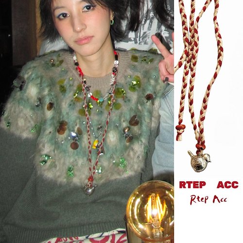 多宝牛奶陶罐*吊坠编织长款项链