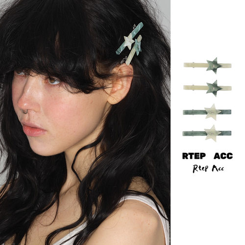 玉石海星*小众五角星镶钻发夹