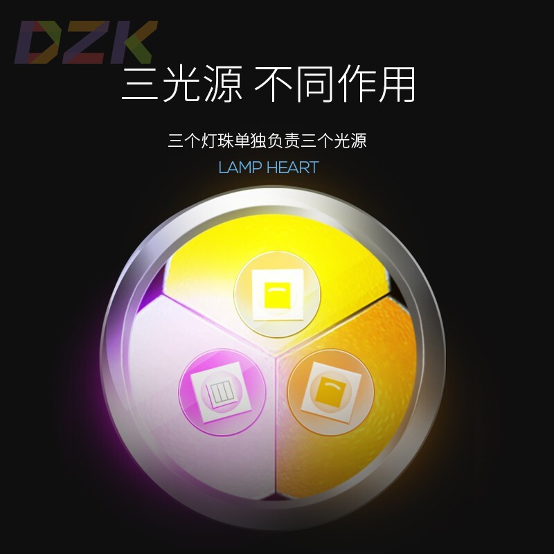 神鱼 照玉石专用手电筒三光源鉴定翡翠紫光检测文玩珠宝翡翠蜜x2