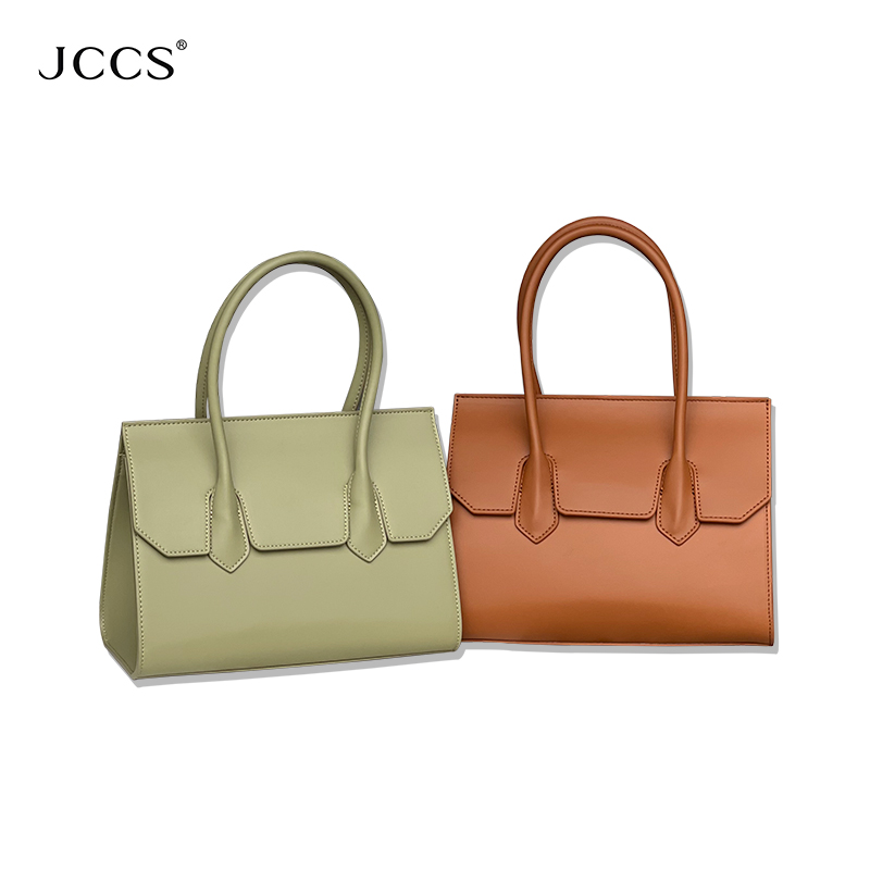 JCCS真皮牛皮日常轻奢款女包托特包手提斜挎时尚简约通勤包盖磁扣