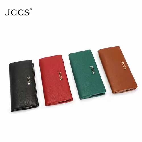 jccs新款真皮皮夹复古长款钱包男女式长夹手挽拉链