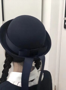 JK制服帽小圆帽日系百搭圆顶帽