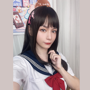 日常假发女长发lolita全头套黑长直逼真仿真自然韩式长发