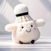 小红书新款 可爱羽毛球萌萌礼品毛绒挂件玩偶礼物现货包包挂件公仔