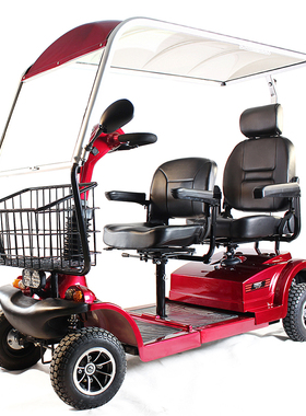 威之群4029B老年代步车无刷四轮电动车残疾人成人助力电瓶车双人