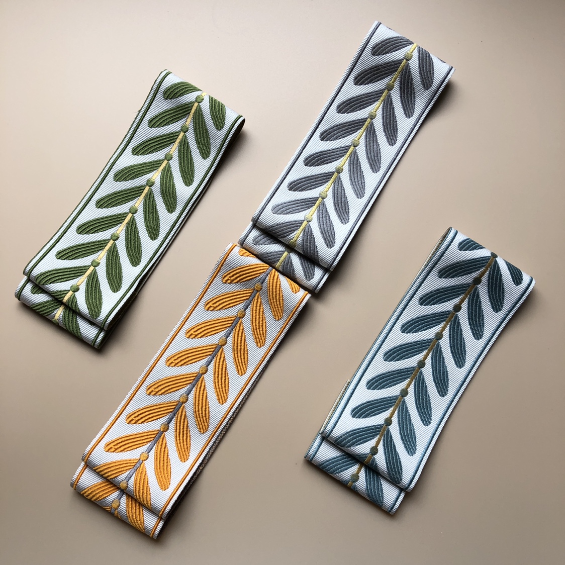 新款现代轻奢简约叶子窗帘花边帘头抱枕沙发装饰配件辅料边提花边