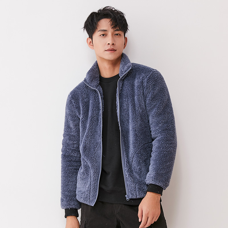 【断码清仓】摇粒绒抓绒衣外套男潮秋冬加绒加厚保暖双面绒上衣