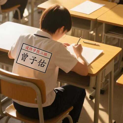 团队考试比赛事定制衣服不干胶贴公司学校活动标签姓名贴一撕即贴