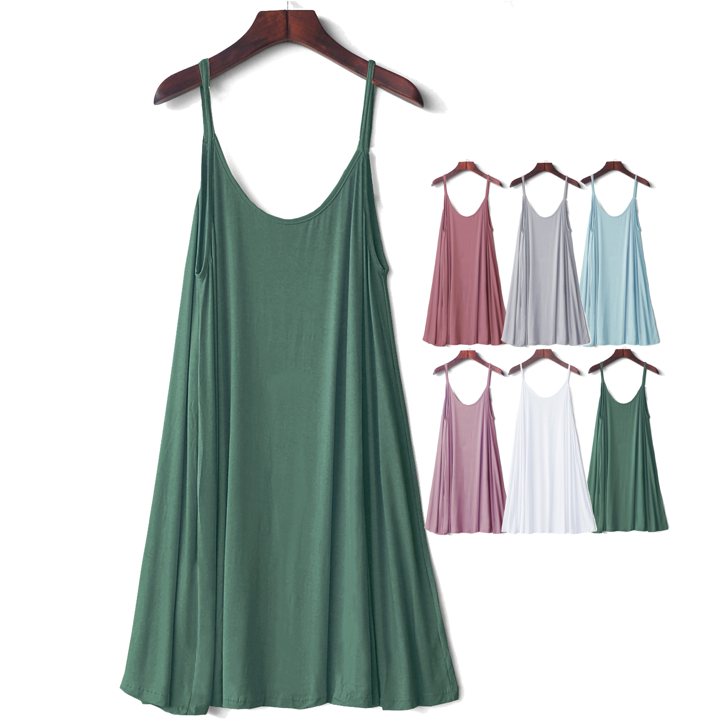 孕妇吊带裙圆领2025无袖性感夏季