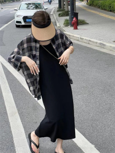 夏季薄款格子防晒宽松女衬衫