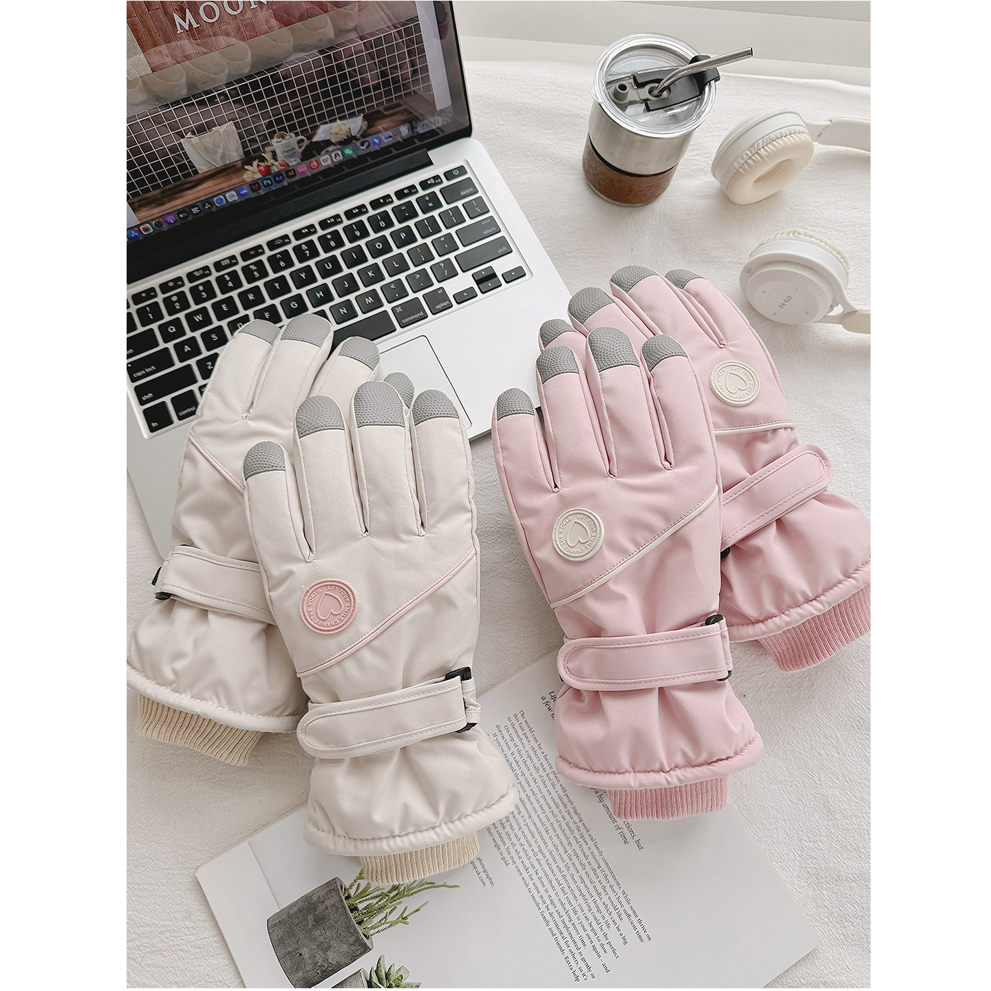 滑雪手套女款防寒加绒加厚保暖