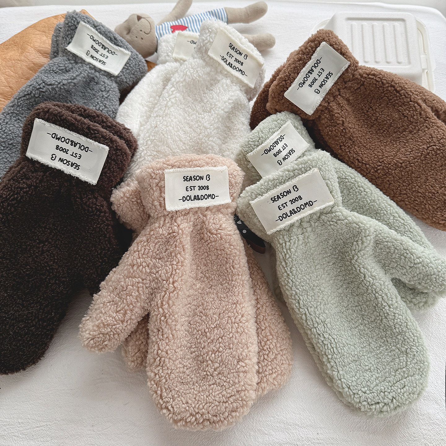 手套保暖女防寒加绒加厚连指包指