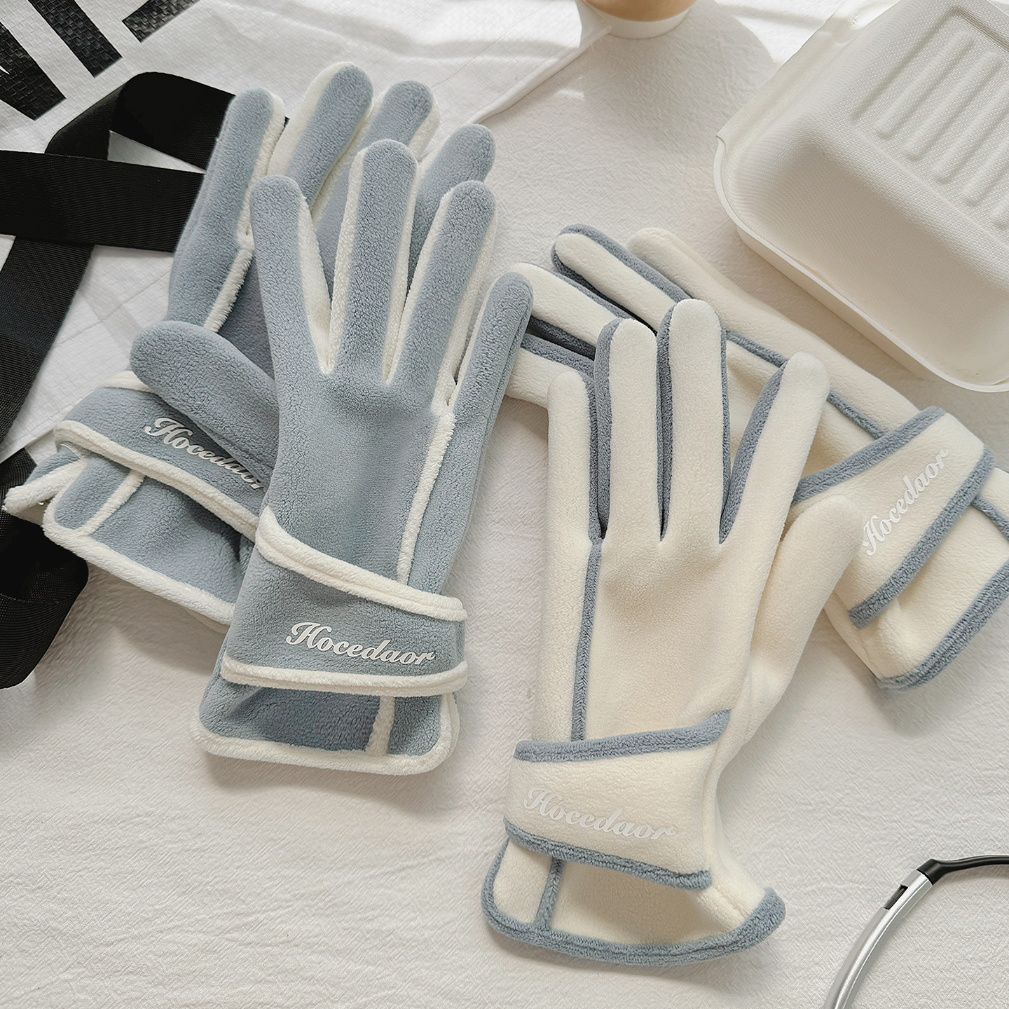 手套女款秋冬天开车户外加绒加厚