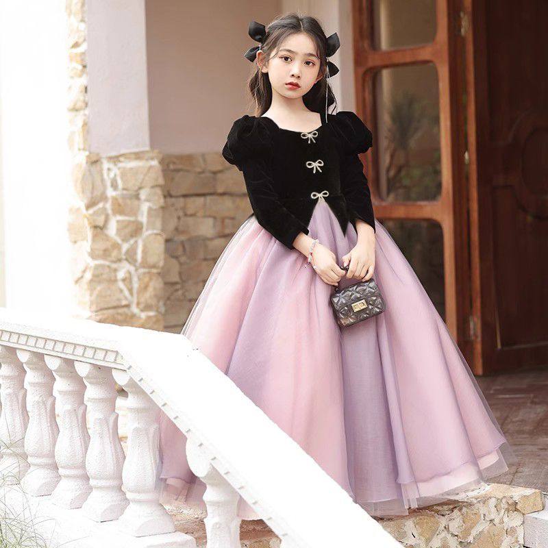 大童独特漂亮连衣裙女童高级感礼服长款公主裙冬季花童婚纱蓬蓬裙,童装/婴儿装/亲子装,儿童礼服,淘宝优惠券,粉丝福利购,淘宝优惠卷