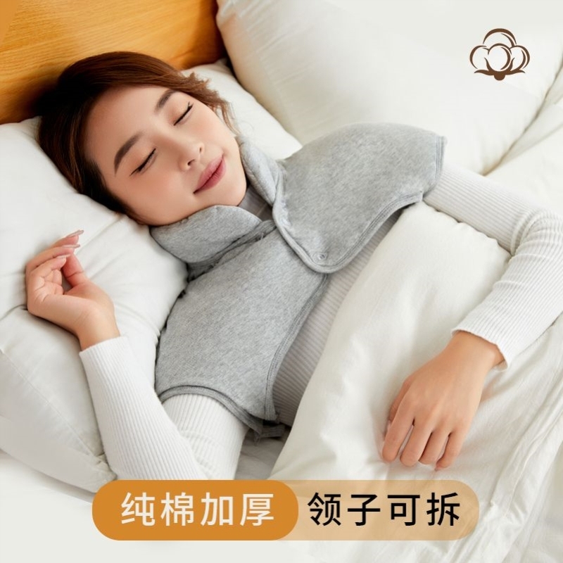 颈椎护肩睡眠坎肩女士晚上睡觉穿的肩膀护套专用纯棉保暖月子坎肩