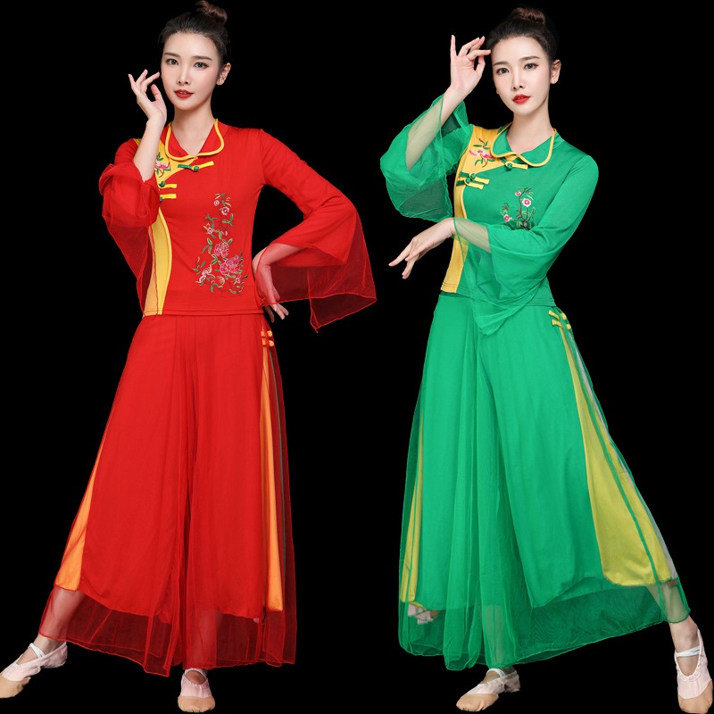 2025新款绣花秧歌服装套装广场舞