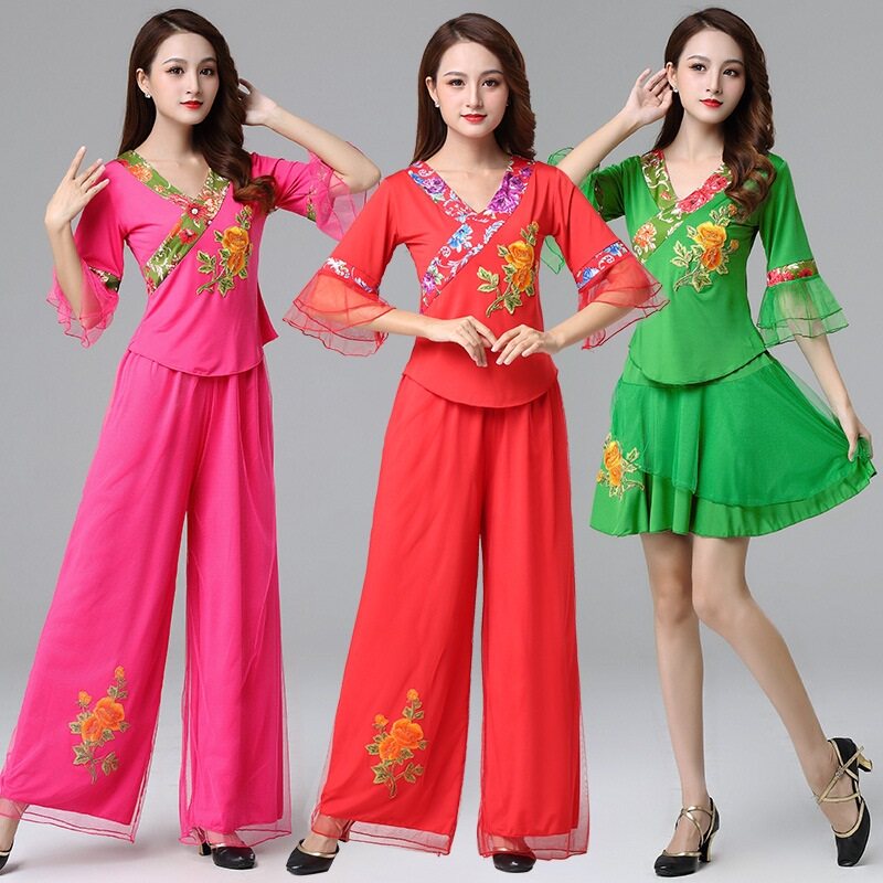 民族风广场舞服装秧歌服舞蹈套装