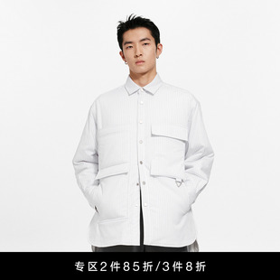 工装 衬衫 棉衣外套 多口袋条纹夹棉宽松长袖 Unawares.男女同款