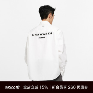 Unawares. 极简小众刺绣衬衣 宽松垂感休闲高级感长袖百搭衬衫