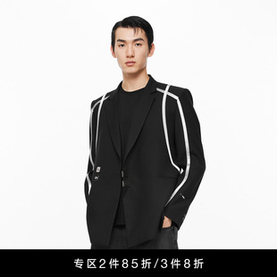 定制扣结构线镶嵌双排扣西装 Unawares. 男女同款