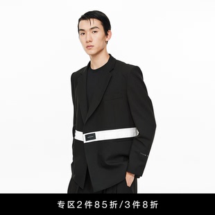 腰间拼接双排扣休闲西装 Unawares. 男女同款